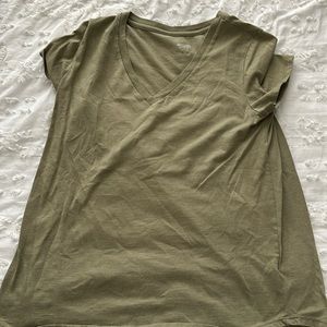 Olive green v neck t shirt